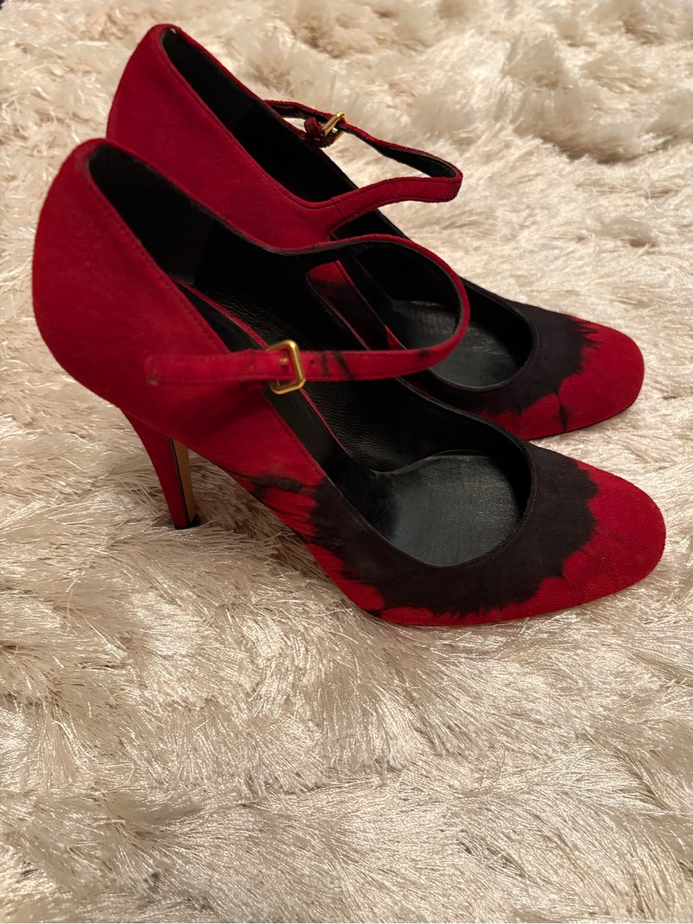 RUNWAY 2007 Miu Miu tie dye suede heels